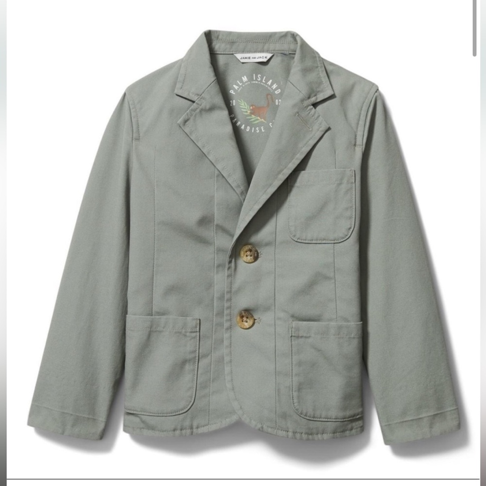Janie & Jack Palm Island Green Blazer